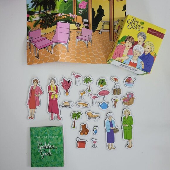 The Golden Girls Magnet Set Booklet Rose Sophia Dorothy Blanche Lanai Joke Quote - Picture 1 of 12